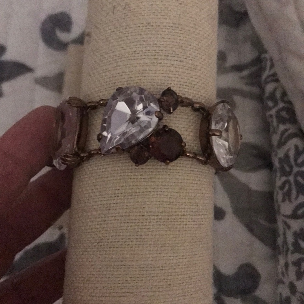 J. Crew clear and purple some bracelet